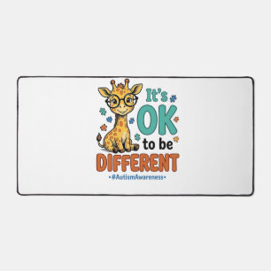 Autism Awareness Different Giraffe Vintage Shirt_1 Desk Mat