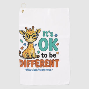Autism Awareness Different Giraffe Vintage Shirt_1 Golf Towel