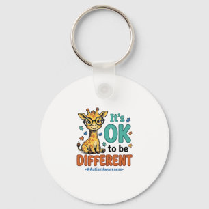 Autism Awareness Different Giraffe Vintage Shirt_1 Key Ring