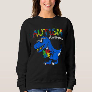 Autism Awareness Dino Autistic Toddler Boys Cute D Sweatshirt