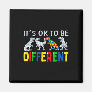 Autism Awareness Dinosaur Kid Boys It's Ok To Be D Magnet