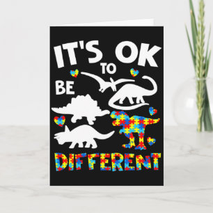 Autism Awareness Dinosaur Kid Boys Its Ok To Be Di Card