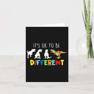 Autism Awareness Dinosaur Kid Boys Its Ok To Be Di Card
