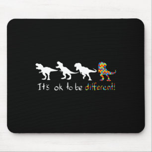Autism Awareness Dinosaur Kid Boys Its Ok To Be Di Mouse Pad