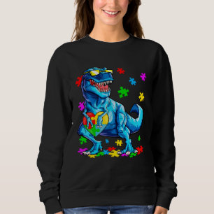 Autism Awareness Dinosaurs Autistic Boys Kids Rex Sweatshirt