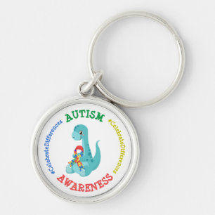 Autism Awareness Dinosaurs Key Ring