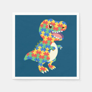 Autism Awareness Dinosaurs Napkin