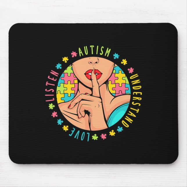 Autism Awareness Disabilities Month 2 Mouse Pad (Front)