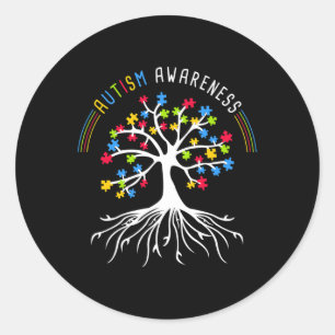 Autism Awareness Disabilities Month 3 Classic Round Sticker