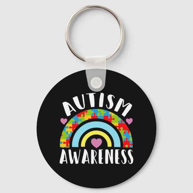 Autism Awareness Disabilities Month  Key Ring (Front)