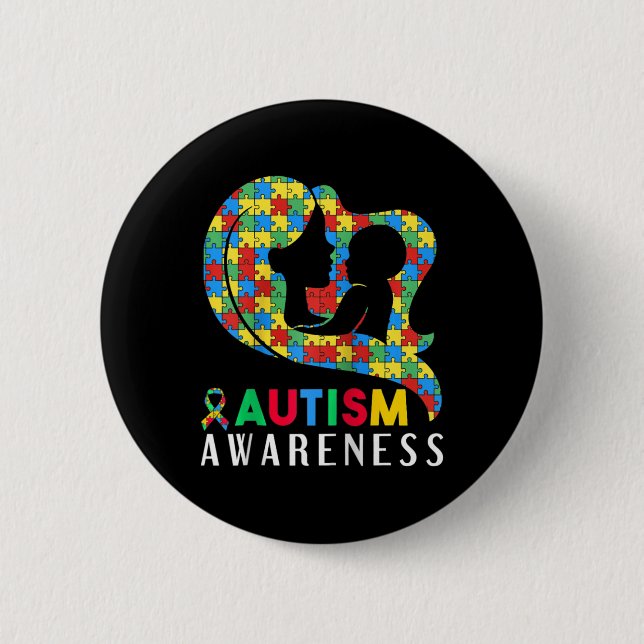Autism Awareness Disabilities Month Support  6 Cm Round Badge (Front)