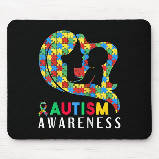 Autism Awareness Disabilities Month Support  Mouse Pad (Front)