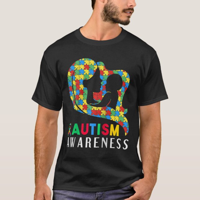 Autism Awareness Disabilities Month Support  T-Shirt (Front)