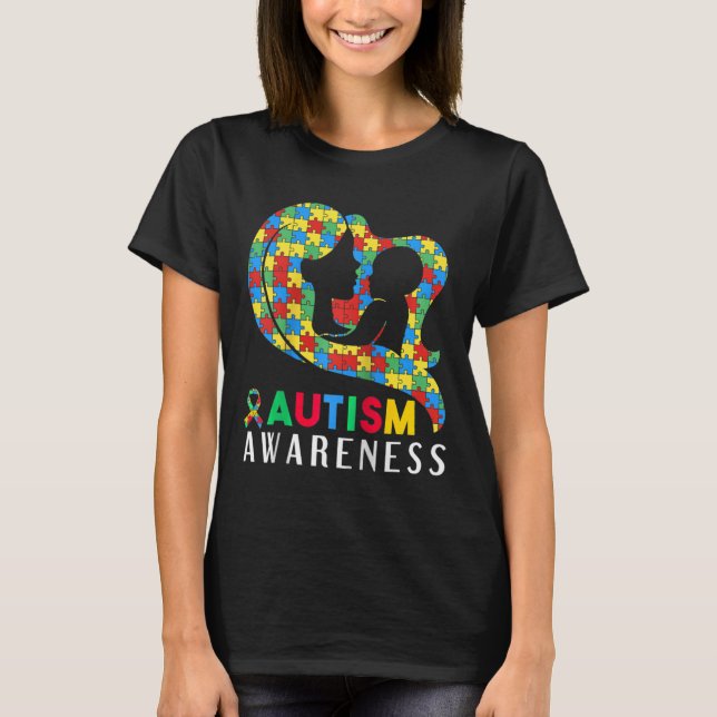 Autism Awareness Disabilities Month Support  T-Shirt (Front)