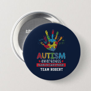 Autism Awareness Educate Advocate Custom 7.5 Cm Round Badge