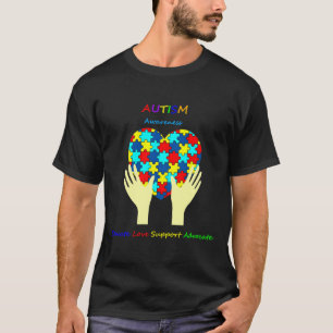 Autism Awareness Educate Love Support Avocate T-Shirt