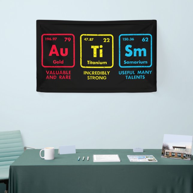Autism Awareness Elements Periodic Table Banner (Tradeshow)