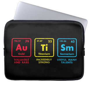 Autism Awareness Elements Periodic Table Laptop Sleeve