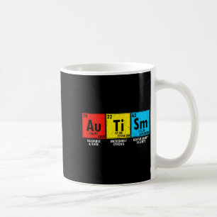 Autism Awareness Elements Periodic Table Men Women Coffee Mug