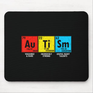 Autism Awareness Elements Periodic Table Men Women Mouse Pad