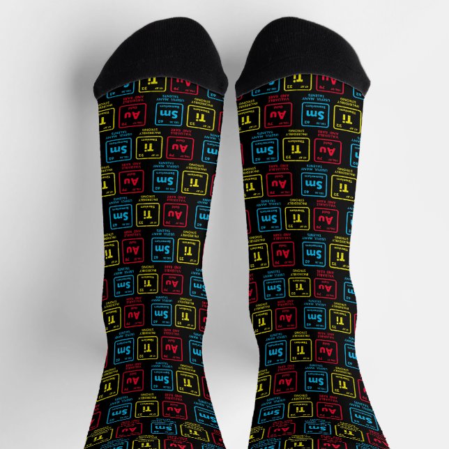Autism Awareness Elements Periodic Table Socks (Top)