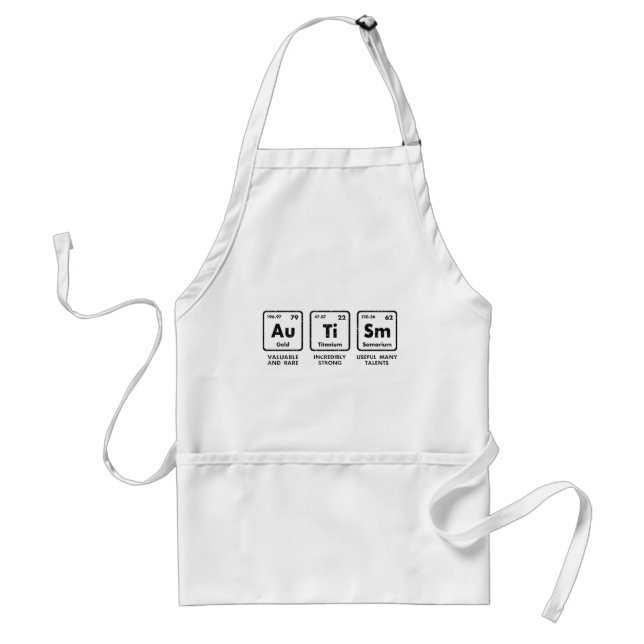 Autism Awareness Elements Periodic Table Standard Apron (Front)