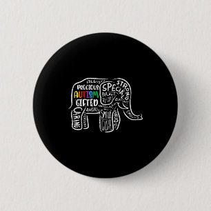 Autism Awareness Elephant Acceptance Autistic Men 6 Cm Round Badge