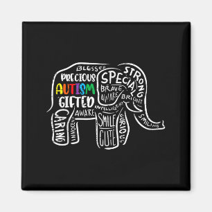 Autism Awareness Elephant Acceptance Autistic Men  Magnet