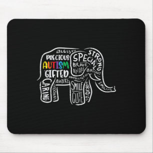 Autism Awareness Elephant Acceptance Autistic Men  Mouse Pad