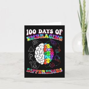 Autism Awareness Embrace Differences 100 Days Of S Card