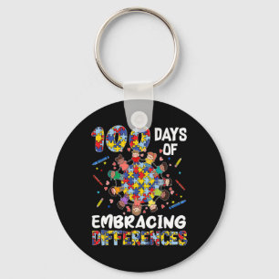 Autism Awareness Embrace Differences 100 Days Of S Key Ring