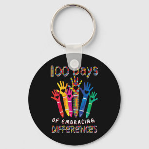 Autism Awareness Embrace Differences 100 Days Of S Key Ring
