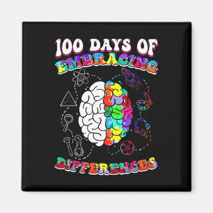 Autism Awareness Embrace Differences 100 Days Of S Magnet