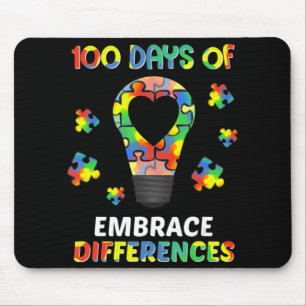 Autism Awareness Embrace Differences 100 Days Of S Mouse Pad