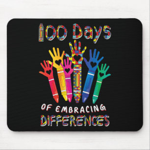 Autism Awareness Embrace Differences 100 Days Of S Mouse Pad