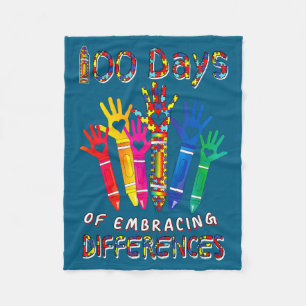 Autism Awareness Embrace Differences 100 Fleece Blanket