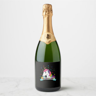 Autism Awareness - Embrace Different Unicorn T-Shi Sparkling Wine Label