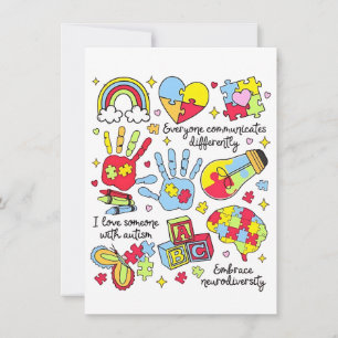 Autism Awareness Embrace Diversity Neuro Inclusive Invitation