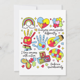 Autism Awareness Embrace Diversity Neuro Inclusive Invitation