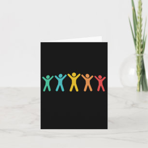 Autism Awareness Embrace Every Colour Sticker Card