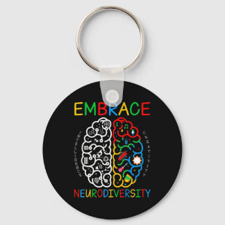 Autism Awareness  Embrace Neurodiversity ADHD Auti Key Ring