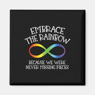 Autism Awareness Embrace The Rainbow Infinity Anti Magnet