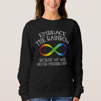 Autism Awareness Embrace The Rainbow Infinity Anti Sweatshirt