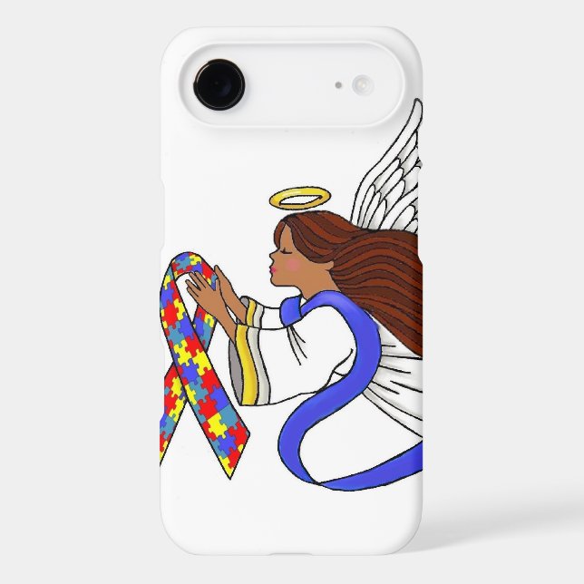 Autism Awareness Ethnic Angel Case-Mate iPhone Case (Back)