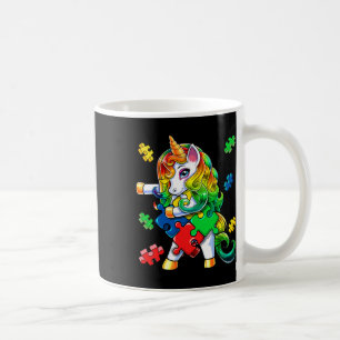 Autism Awareness Flossing Unicorn Puzzle Piece Gif Coffee Mug