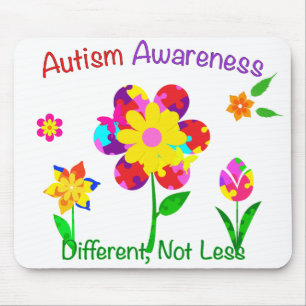 Autism Awareness Flowers Mouse Pad