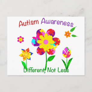 Autism Awareness Flowers Postcard