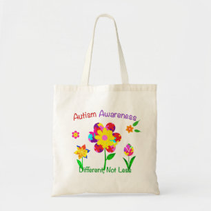 Autism Awareness Flowers Tote Bag
