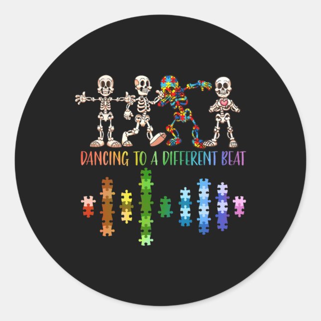 Autism Awareness for Disabilities Awareness Day  Classic Round Sticker (Front)