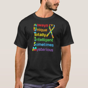 Autism Awareness For Proud Mum Dad Support Autisti T-Shirt